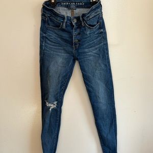 American eagle dark wash skinny jeans